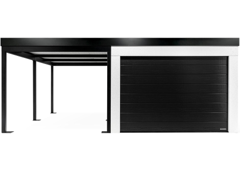 GARDEON® Garáž s vraty Hörmann, oknem a levým přístřeškem